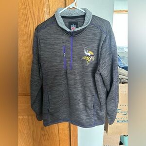 NFL Vikings Gray and Purple Pullover
